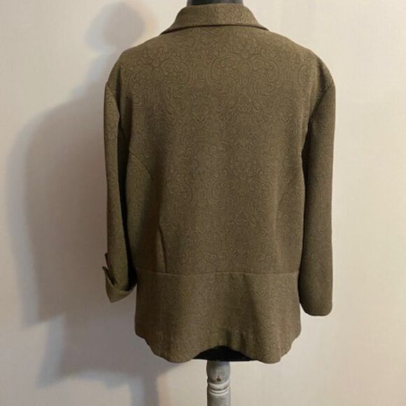 Lady Dorby Green Brocade skirt set, size 18W - Picture 4 of 7